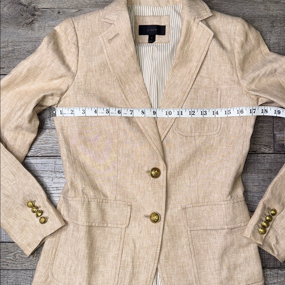 J. Crew Beige Blazer with Gold Buttons